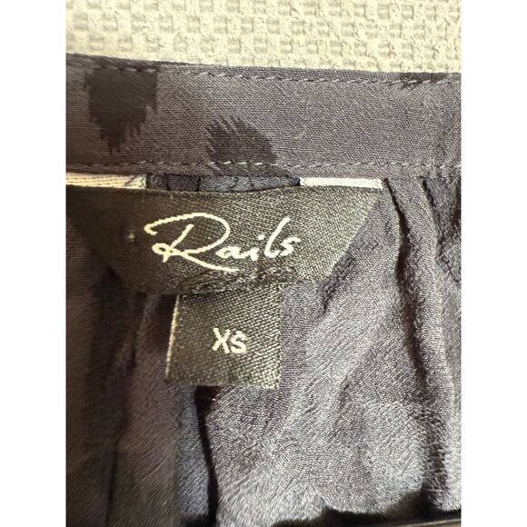 Rails Jasmine Black Shadow Cheetah Print Long Sleeve Mini Dress XS - Picture 7 of 8